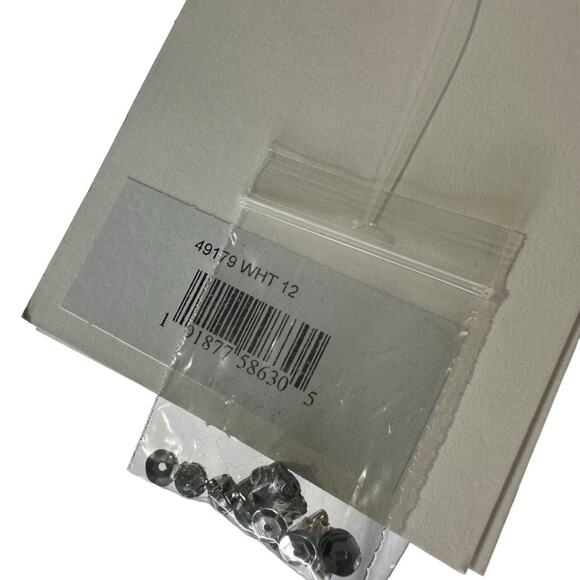 Mac Duggal White A Line Chiffon Long Dress 12 - Picture 8 of 13